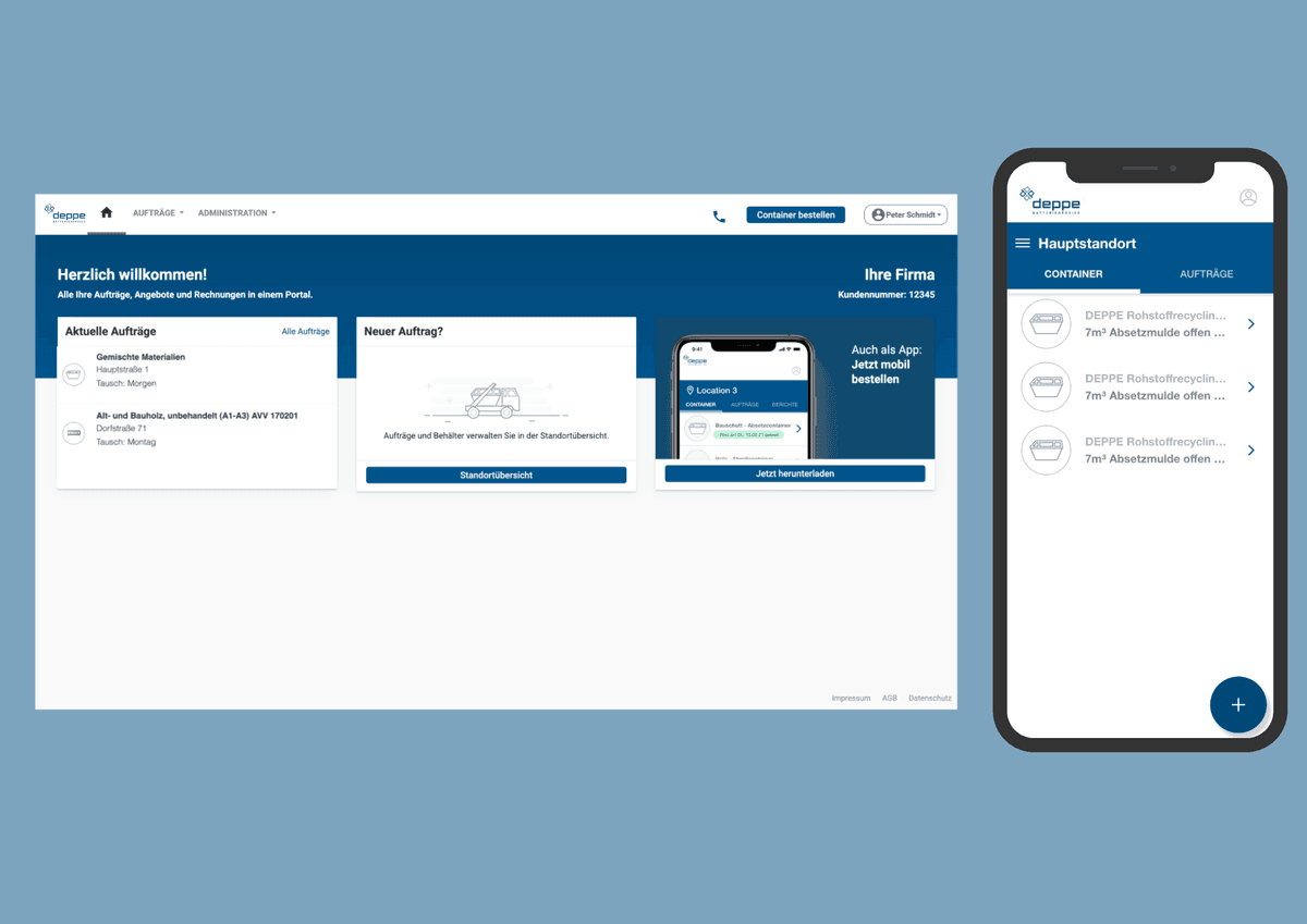 Deppe Batterieservice App und Portal